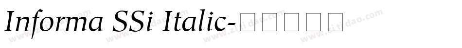 Informa SSi Italic字体转换